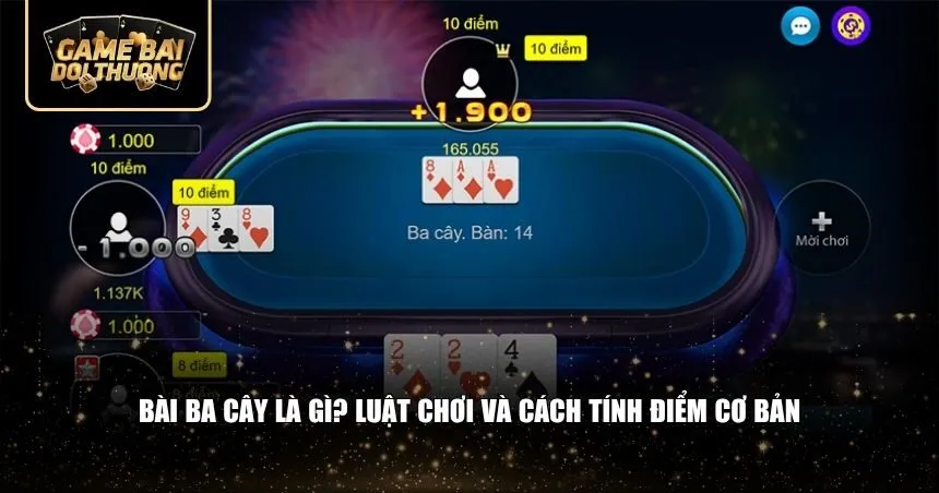 Cách phân chia bài, cách tính điểm trong bài ba cây